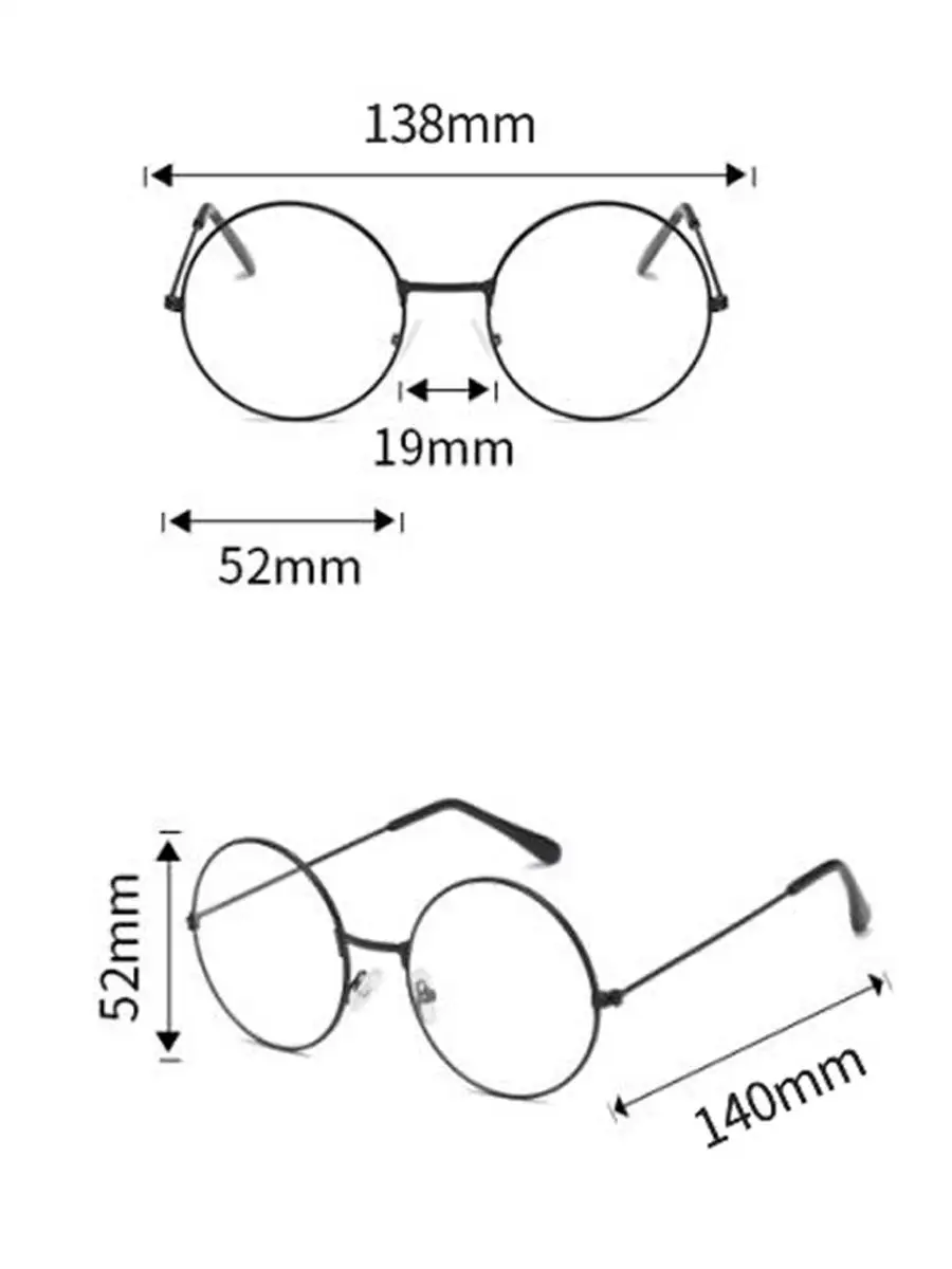 Ollivander Очки круглые черные модные нулевки Гарри Поттера