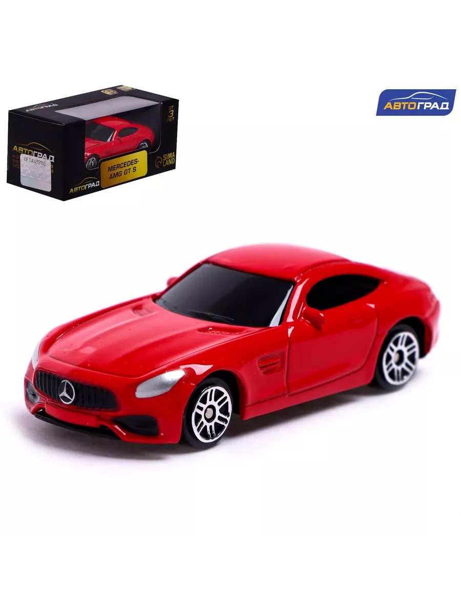 Машина металлическая MERCEDES-AMG GT S 1:64 цвет красный Автоград 148259386  купить за 268 ₽ в интернет-магазине Wildberries