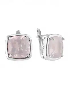 Серебряные серьги с розовыми кварцами Lair 148335335 купить за 5 698 ₽ в интернет-магазине Wildberries
