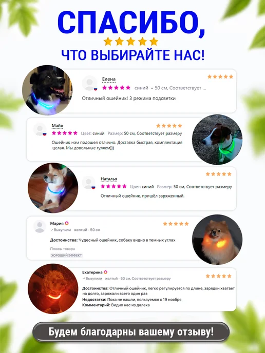Pet Mall Светящийся ошейник для собак и щенков, синий, фото 7