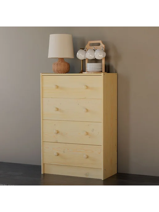 Dipriz Комод деревянный Раст, 4 ящика, 62*90*30 см, 62x90, фото 5