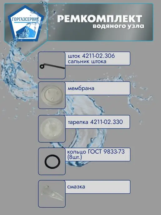 Baltgaz Ремкомплект Нева 4510 11 13 ЗИП с 2017 года, белый, фото 2