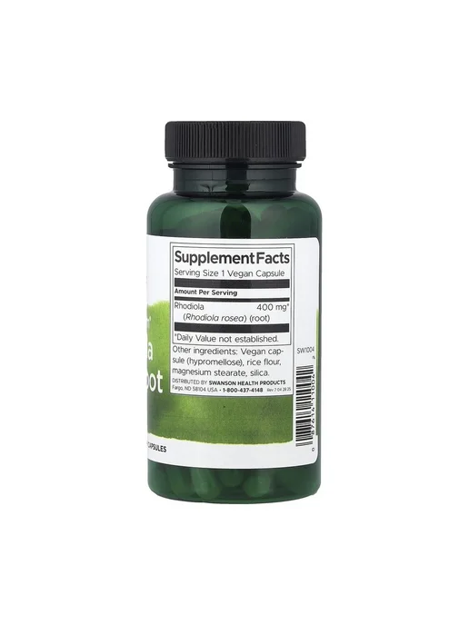 swanson Родиола розовая в капсулах Rhodiola Rosea Root 400 мг 100 шт, 100 шт, фото 2