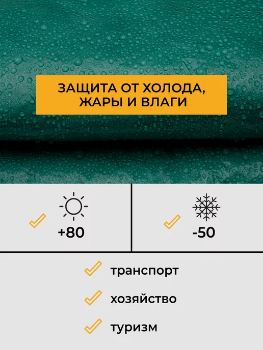 ТАРПАУЛИН Тент универсальный, укрывной, туристический, 2х3 м, 3x4 м, фото 3