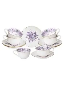 Чайный сервиз Lilac фарфоровый на 6 персон 12 предметов Lefard 148517656 купить за 6 312 ₽ в интернет-магазине Wildberries