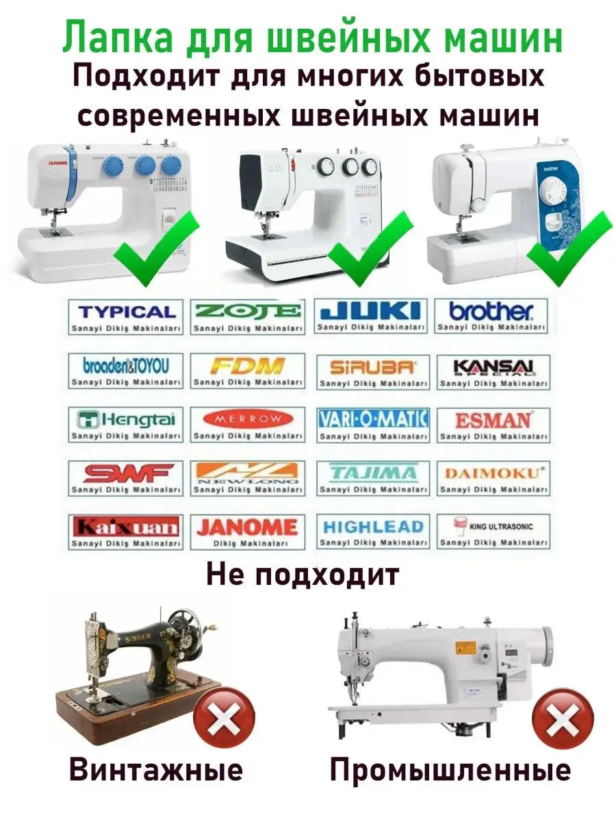 Лапка молнии для швейной машинки MERENDA 148542141 купить за 260 ₽ в  интернет-магазине Wildberries