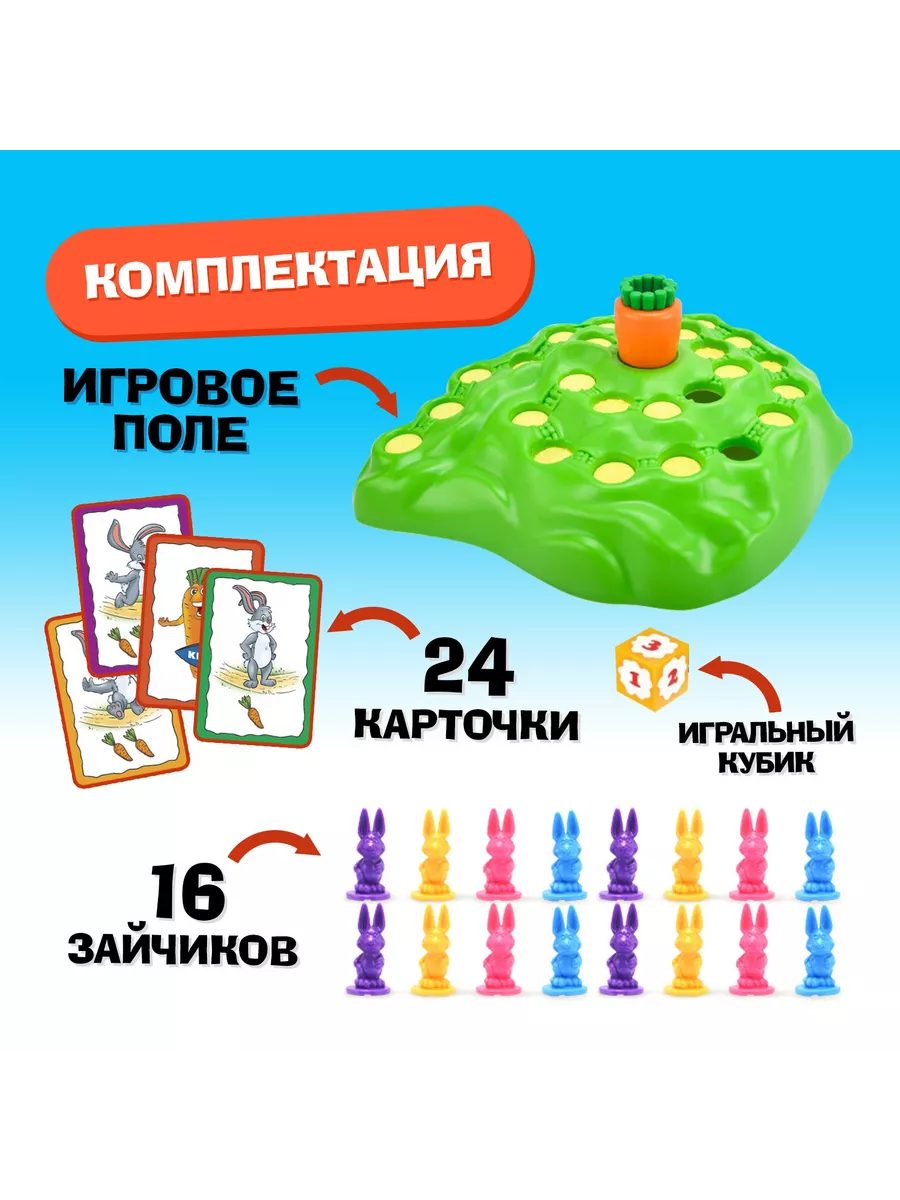 Настольная игра на внимательность Ушастые гонки24 карточки Лас Играс KIDS  148573001 купить за 1 035 ₽ в интернет-магазине Wildberries