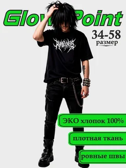 Футболка с принтом anime dead Inside zxc black metal нефор