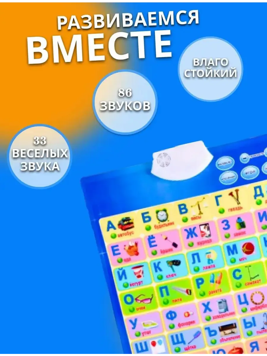 Мой первый алфавит обучающий плакат Buzyatoys 148612806 купить за 413 ₽ в  интернет-магазине Wildberries