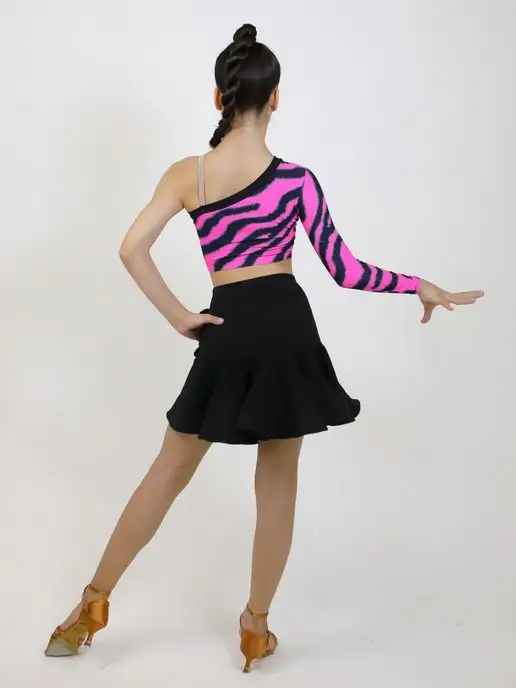 SARDANA DRESS Спортивный топ с рукавом на одно плечо, розовый, фото 3