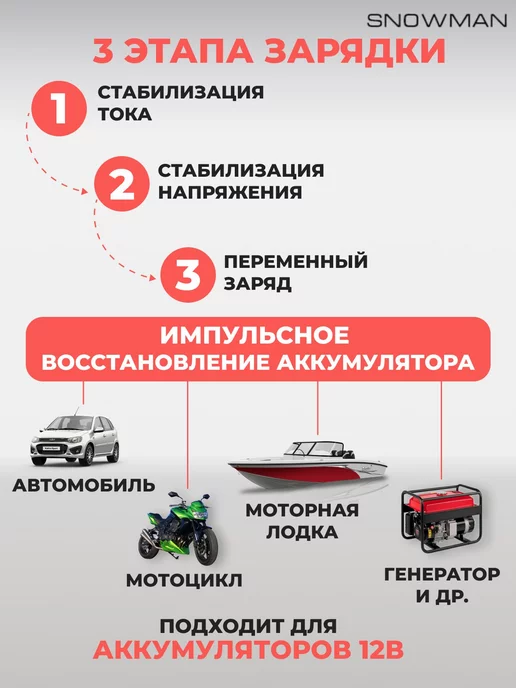 DIYER Зарядное устройство для аккумулятора автомобиля, вариант, фото 5