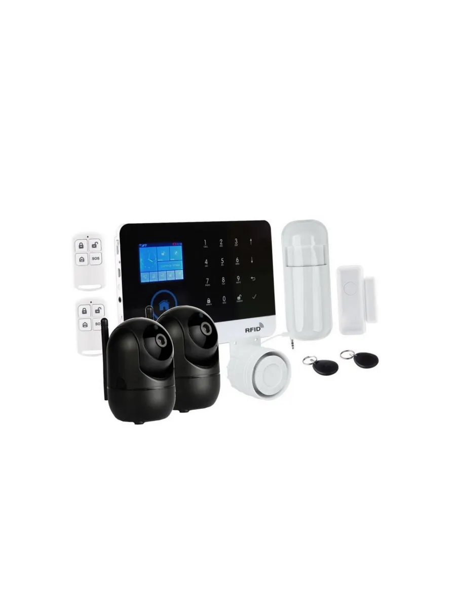 Система WiFi GSM сигнализация Oko и 2 видеокамеры 288Bl-ASW5