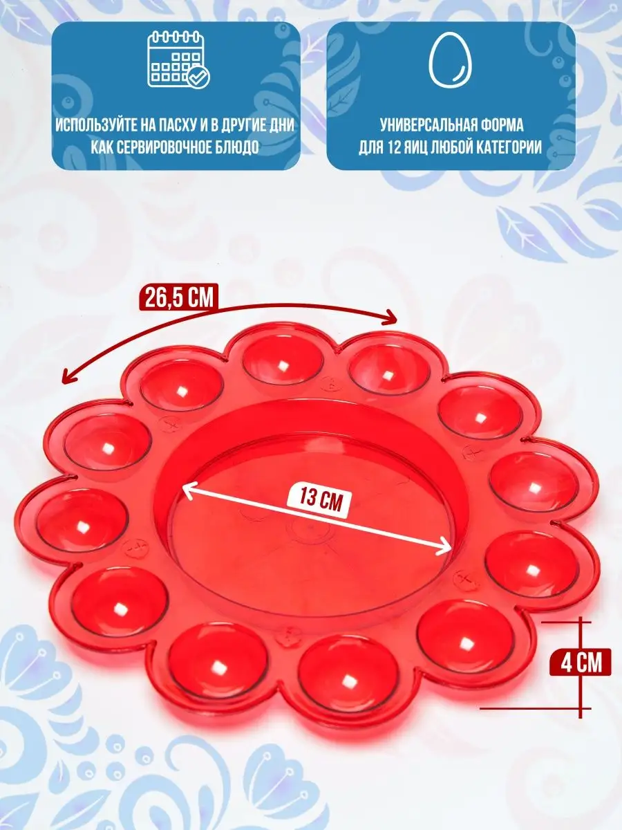 Тарелка пасхальная для яиц и кулича ВСЕ ДЛЯ ПАСХИ 148749195 купить в  интернет-магазине Wildberries