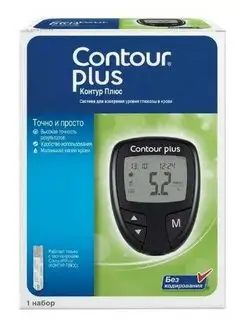 Глюкометр Contour plus Contour 148835331 купить за 2 815 ₽ в интернет-магазине Wildberries