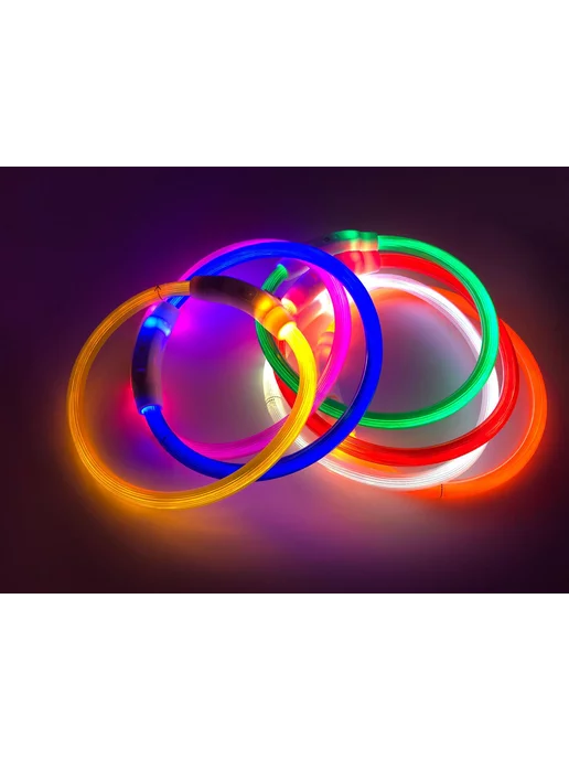 My Petts Светящийся LED-ошейник для собак с регулировкой длины, желтый, фото 7