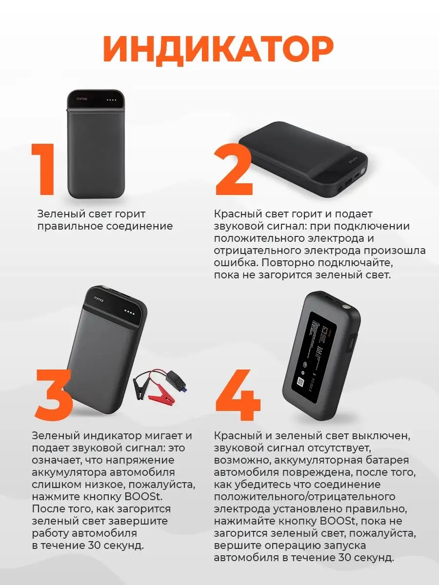 Портативное пуско-зарядное устройство Xiaomi 149023326 купить за 4 778 ₽ в  интернет-магазине Wildberries