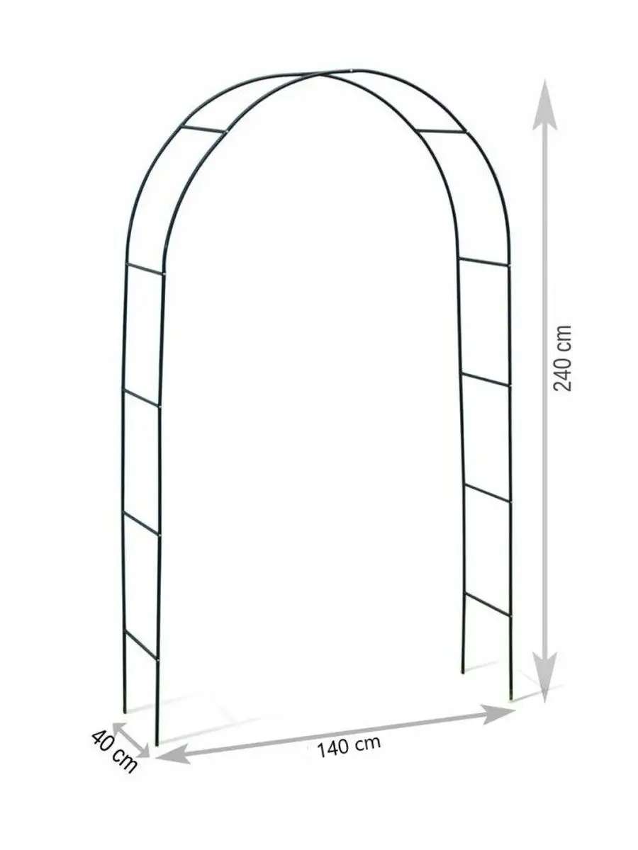 Арка садовая металлическая для роз вьющихся растений 240 см fruiter  149034989 купить за 1 447 ₽ в интернет-магазине Wildberries