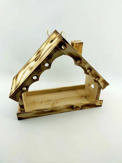wood toy Кормушка большая деревянная, бежевый, фото 2