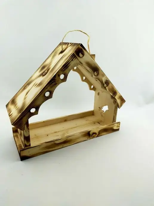 wood toy Кормушка большая деревянная, бежевый, фото 5