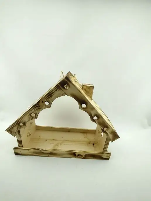 wood toy Кормушка большая деревянная, бежевый, фото 7