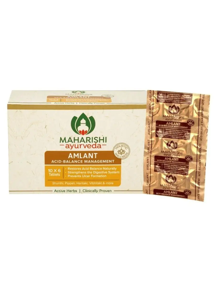 Амлант Махариши От изжоги, язвы и проблем ЖКТ 60 таб Maharishi Ayurveda  149067886 купить за 648 ₽ в интернет-магазине Wildberries