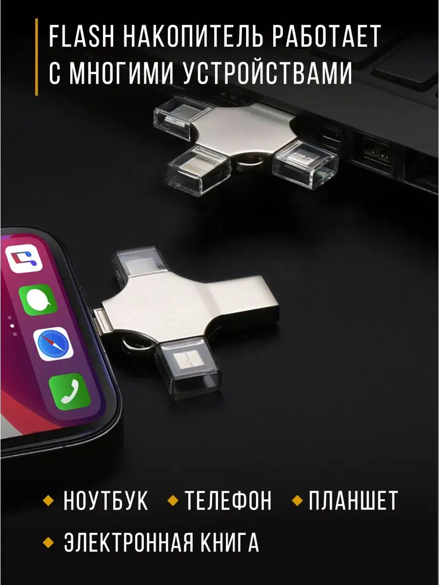 Флешка для iphone металлическая накопитель usb 256 гб Awena 149088213  купить за 1 513 ₽ в интернет-магазине Wildberries