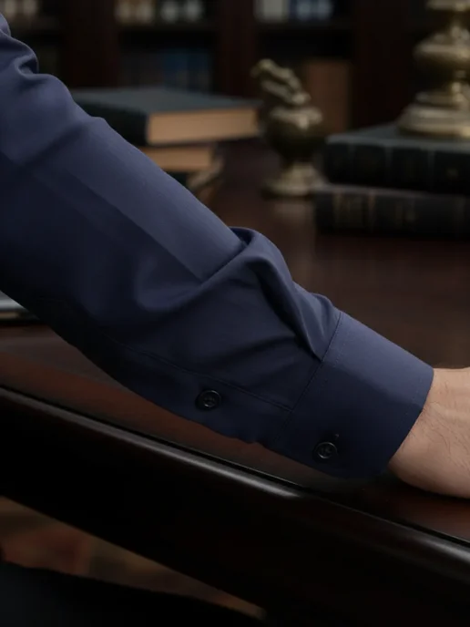 PAOLA BOCCI Рубашка Slim Fit Классическая с длинным рукавом, синий, фото 8