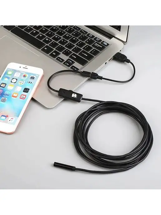 GP General Painter Гибкая камера с подсветкой USB для Android и PC, провод 2м, 2 м, фото 4