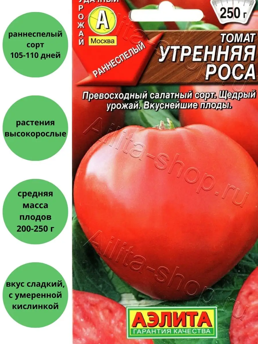 Томат Утренняя роса Агрофирма Аэлита 149193761 купить за 124 ₽ в  интернет-магазине Wildberries