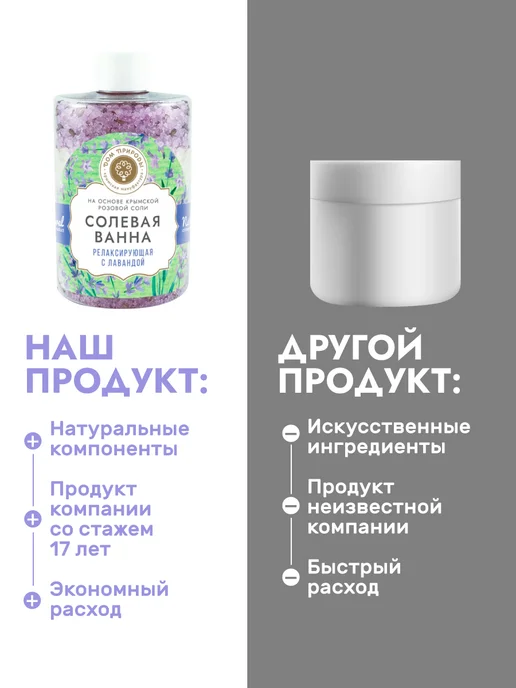 Мануфактура Дом природы Натуральная крымская соль для ванны с лавандой, вариант, фото 4
