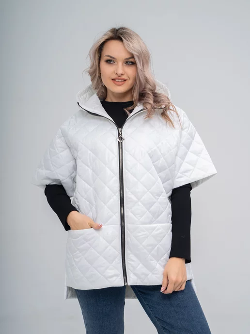 Clozer Жилетка стеганая, белый, фото 2
