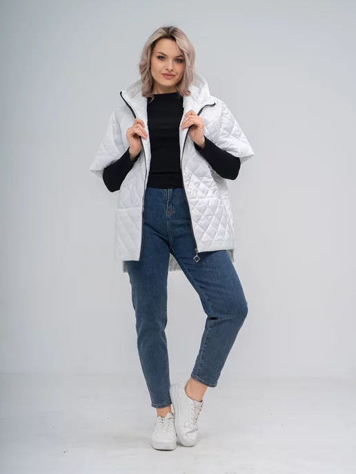 Clozer Жилетка стеганая, белый, фото 3