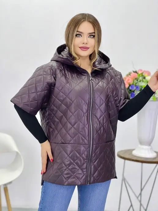 Clozer Жилетка стеганая, красный, фото 3