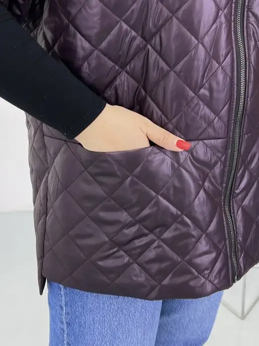 Clozer Жилетка стеганая, красный, фото 6