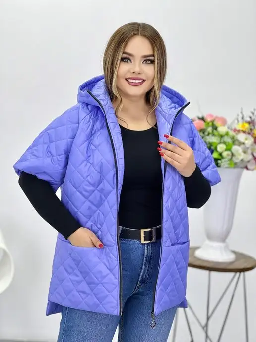 Clozer Жилетка стеганая, фиолетовый, фото 5