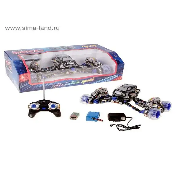 Машина-паук "Неоновый драйв" РУ световые колеса