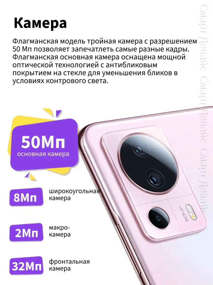 Смартфон Xiaomi 13 Lite 8+256 ГБ 6.55