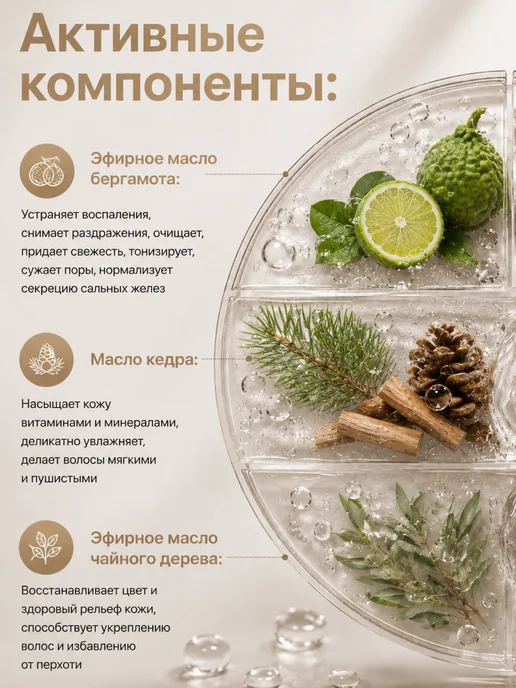 JERMiNAL -COSMETICS- Парфюмированный шампунь мужской бессульфатный 1000 мл, 1 л, фото 4