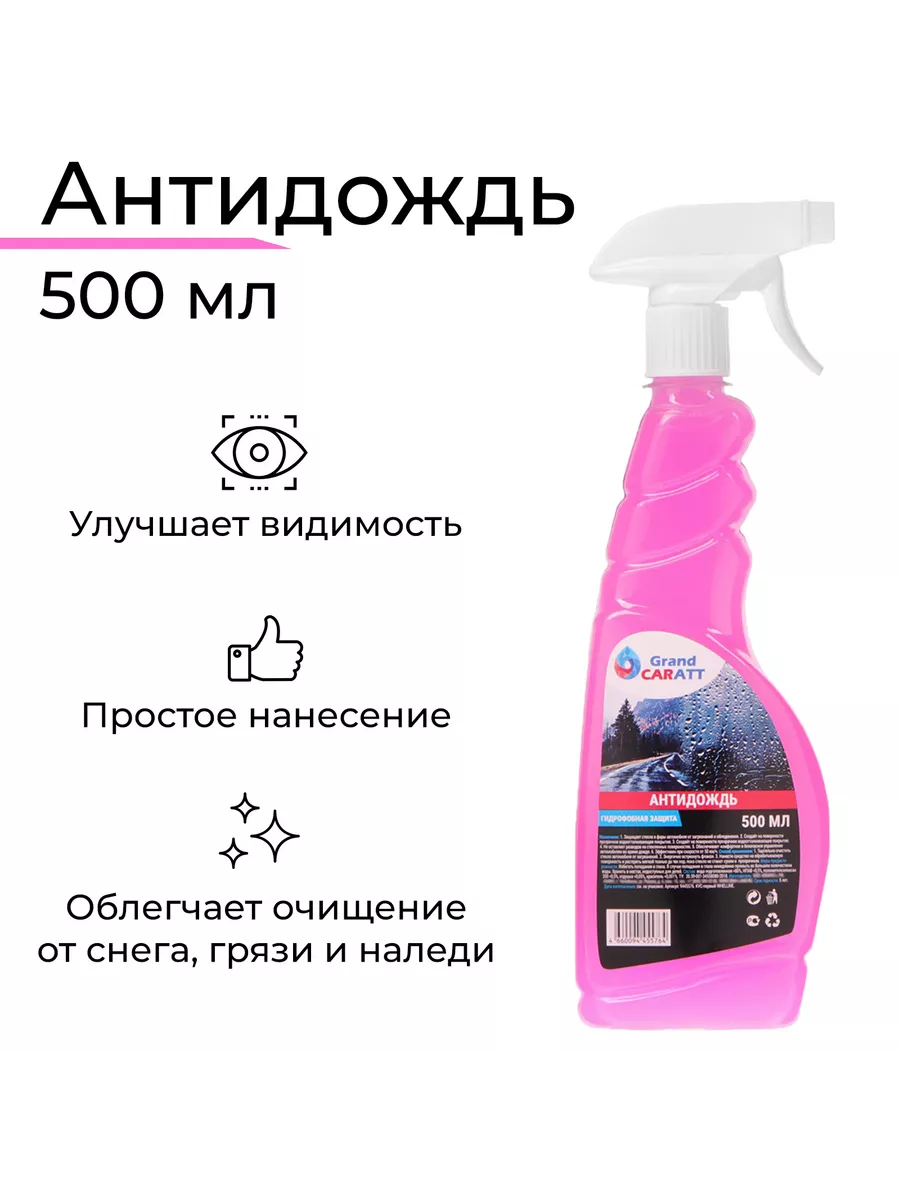 Антидождь для автомобиля, окон 500 мл Grand Caratt 149255558 купить за 234  ₽ в интернет-магазине Wildberries