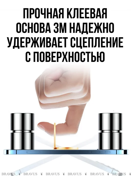 Кольцо держатель для смартфона и планшета на руку подставка, желтый, фото 7