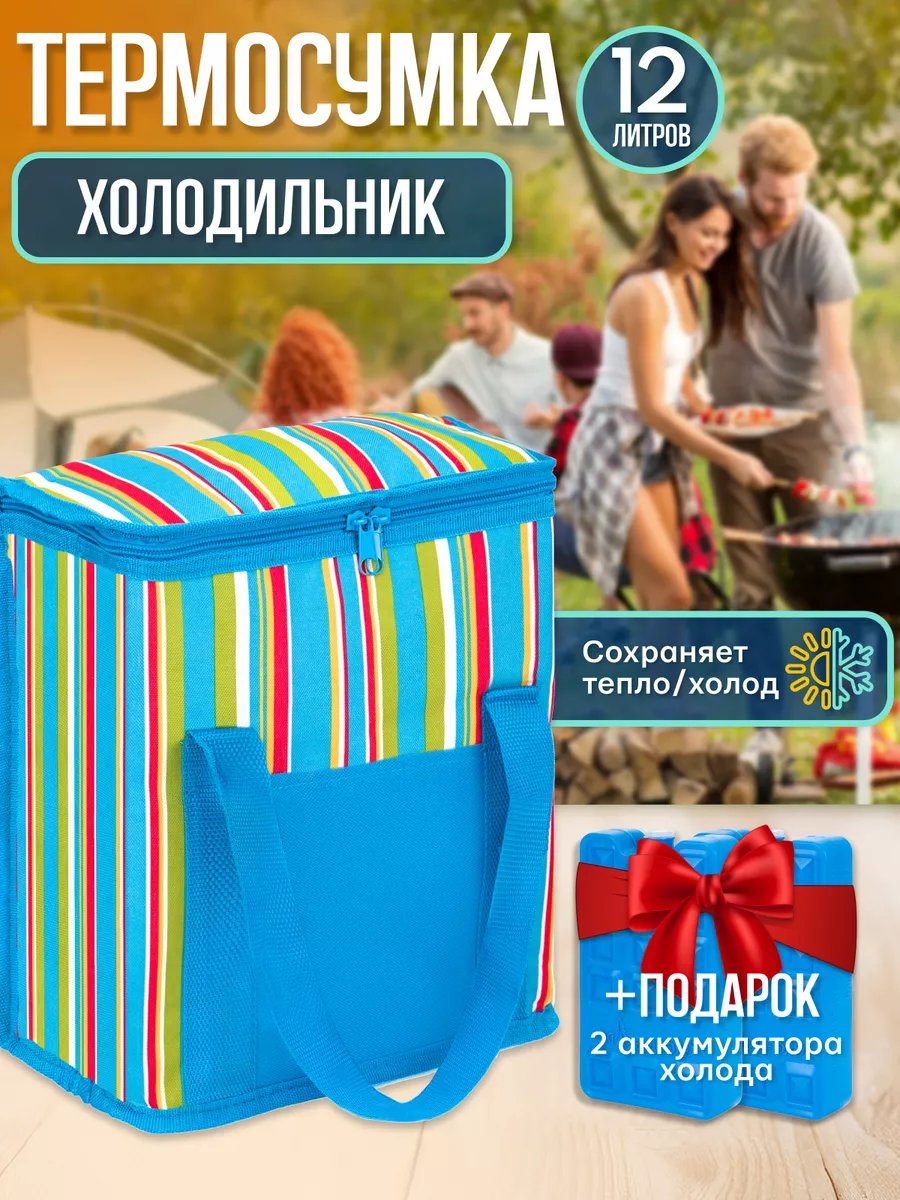 Сумка холодильник с аккумуляторами холода 12л