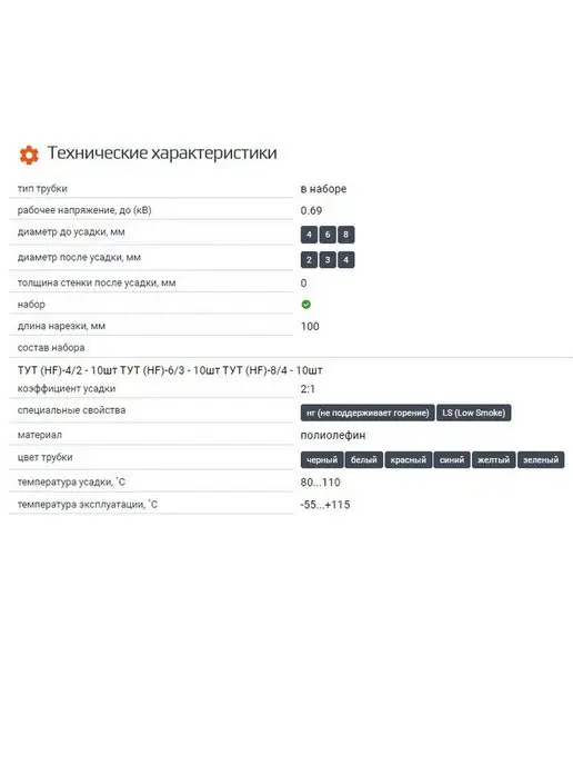КВТ Набор термоусадочных трубок Колорит Мульти упаковка 30шт, 30 шт, фото 3