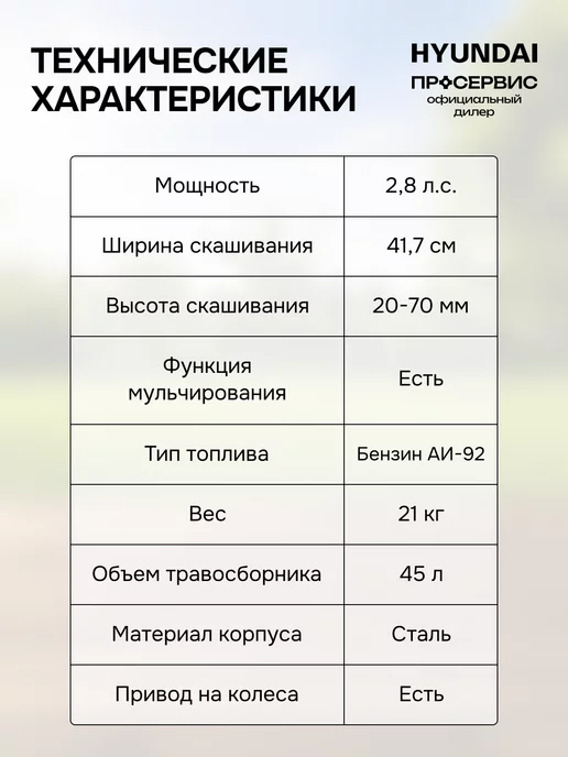 HYUNDAI Газонокосилка бензиновая самоходная с мульчированием L4220S, вариант, фото 7