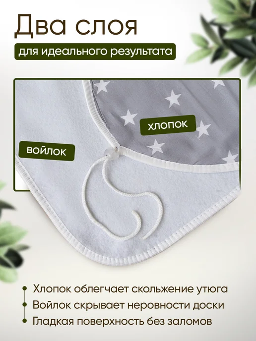 ВЕРЕЛЕЯ Чехол для гладильной доски 130х50, 130x50, фото 3