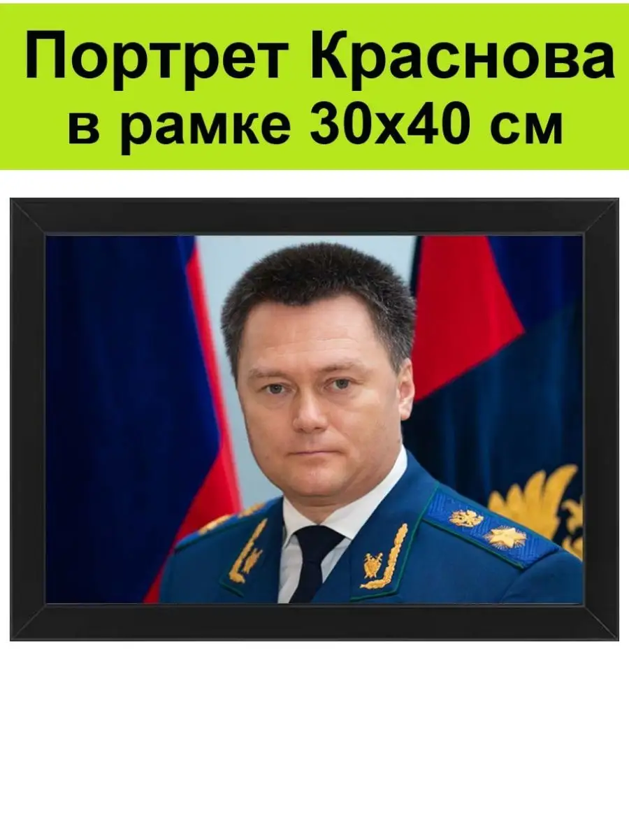 Портрет Генерального Прокурора РФ Краснова в рамке 30х40 см СССР 149289834  купить за 2 491 ₽ в интернет-магазине Wildberries