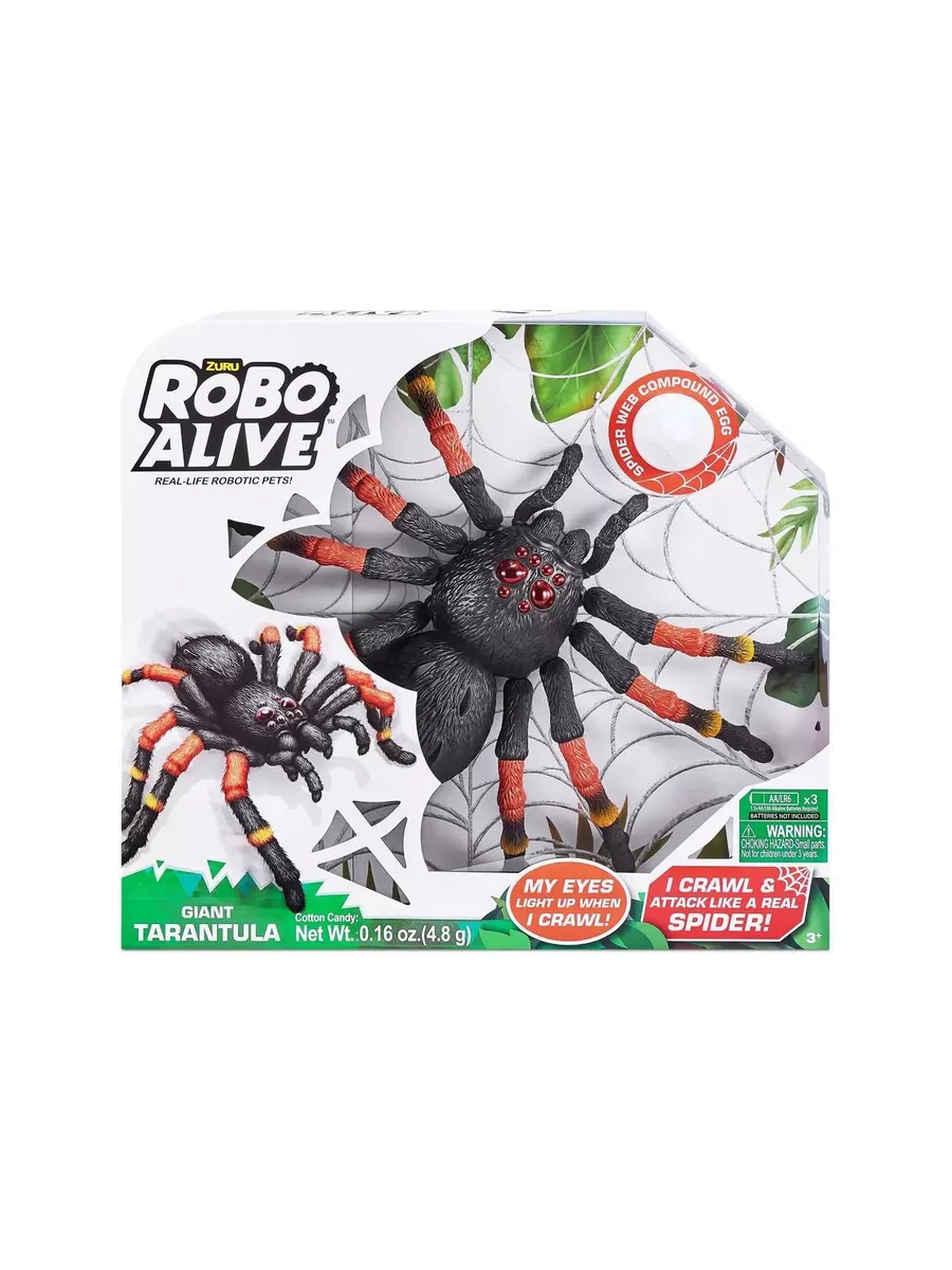 Игрушка большой паук Гигантский тарантул ROBOALIVE 7170 ZURU 149290086  купить за 4 126 ₽ в интернет-магазине Wildberries