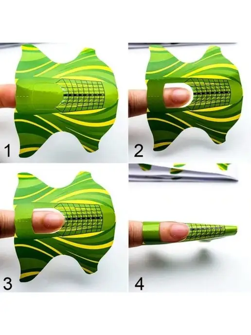 CRISTINANAILS Формы для наращивания ногтей нижние бумажные, 25 шт, фото 2