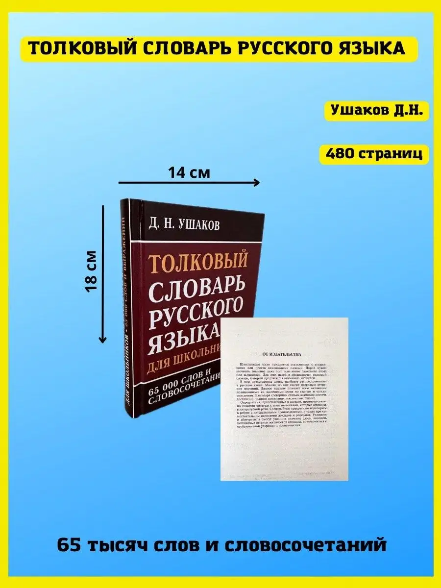 Толковый словарь русского языка, 65 000 слов Хит-книга 149307869 купить за  335 ₽ в интернет-магазине Wildberries