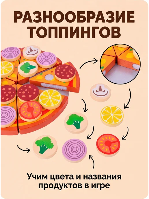 Toys@Children Игровой набор "Пицца на липучках", вариант, фото 2