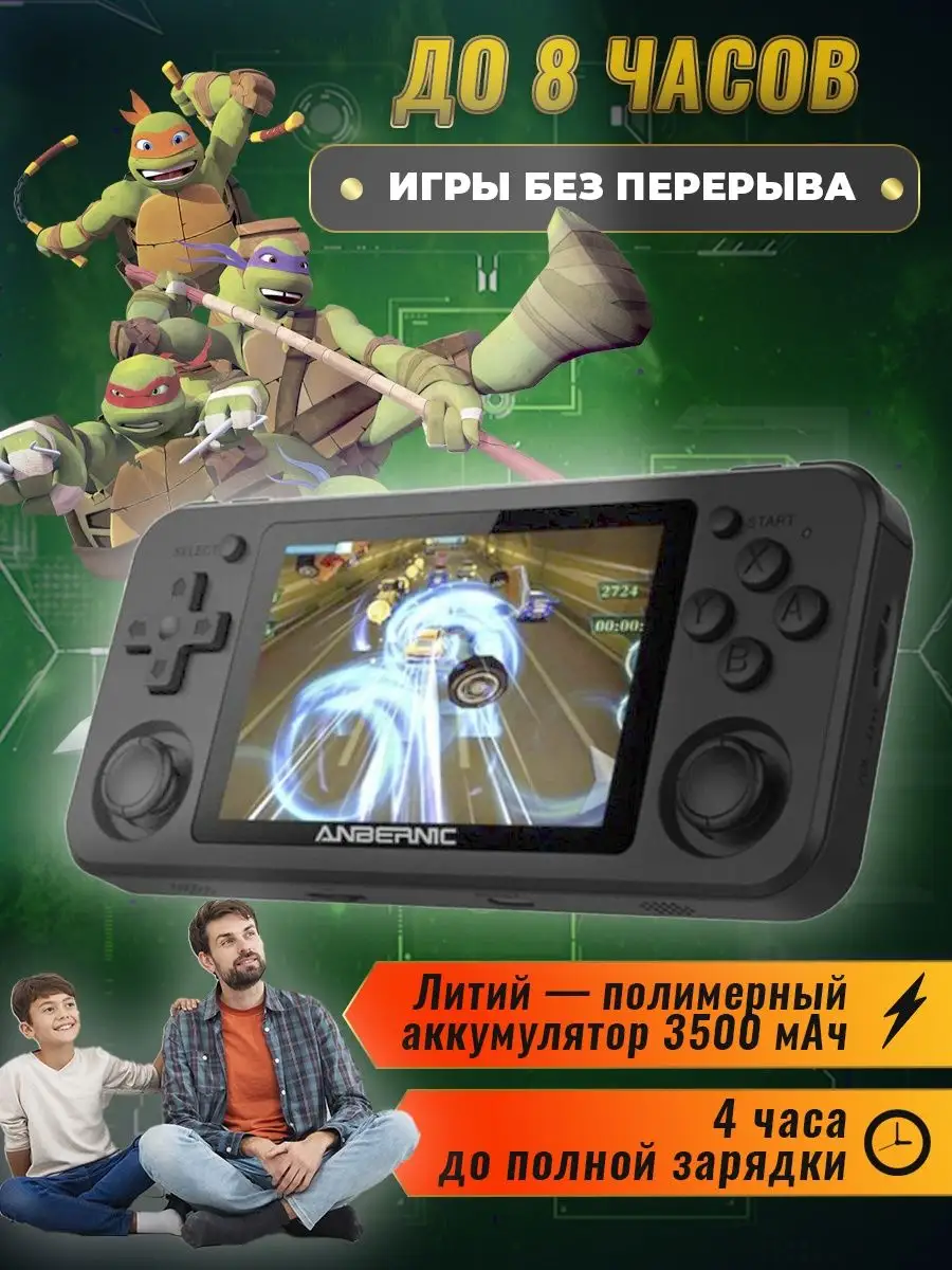 Игровая приставка RG351P (игры psp , Nintendo, game boy) A&M Store  149388733 купить за 6 800 ₽ в интернет-магазине Wildberries